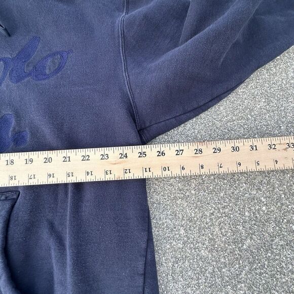US Polo Assn Hoodie Mens XL Navy Blue Pullover Sweatshirt #3 Y2K 00's Classic - Picture 2 of 8